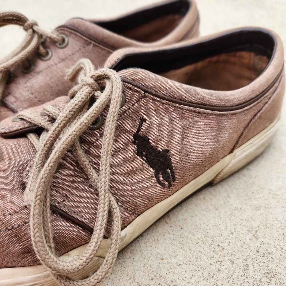 Men's POLO RALPH LAUREN Canvas Sneaker Size 10 - Picture 2 of 10
